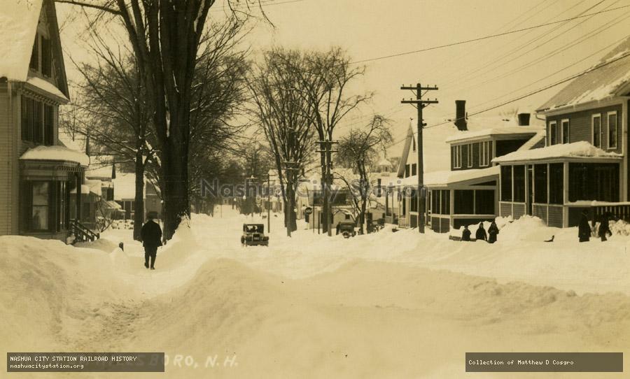 Postcard: Main Street, Hillsboro, N.H.